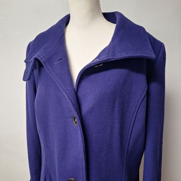 Pendleton Coat Lambs Wool Blue Jacket Single Button Womens 16P Petite Short - Picture 2 of 8